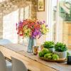 imageAmyHomie 20 Bundles Artificial Flowers for Outdoor Outside Spring Summer Decoration UV Resistant Faux Flowers No Fade Fake Plastic Plants Garden Porch Window Box DecoratingRed Purple Yellow Orange