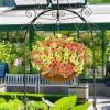 imageAmyHomie 20 Bundles Artificial Flowers for Outdoor Outside Spring Summer Decoration UV Resistant Faux Flowers No Fade Fake Plastic Plants Garden Porch Window Box DecoratingYellow Orange