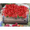 imageAmyHomie 20 Bundles Artificial Flowers for Outdoor Outside Spring Summer Decoration UV Resistant Faux Flowers No Fade Fake Plastic Plants Garden Porch Window Box DecoratingRed