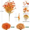 imageAmyHomie 20 Bundles Artificial Flowers for Outdoor Outside Spring Summer Decoration UV Resistant Faux Flowers No Fade Fake Plastic Plants Garden Porch Window Box DecoratingFall Orange Yellow