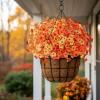 imageAmyHomie 20 Bundles Artificial Flowers for Outdoor Outside Spring Summer Decoration UV Resistant Faux Flowers No Fade Fake Plastic Plants Garden Porch Window Box DecoratingFall Orange Yellow