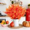 imageAmyHomie 20 Bundles Artificial Flowers for Outdoor Outside Spring Summer Decoration UV Resistant Faux Flowers No Fade Fake Plastic Plants Garden Porch Window Box DecoratingOrangeeucalyptus