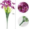 imageAmyHomie 20 Bundles Artificial Flowers for Outdoor Outside Spring Summer Decoration UV Resistant Faux Flowers No Fade Fake Plastic Plants Garden Porch Window Box DecoratingPurple