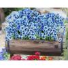 imageAmyHomie 20 Bundles Artificial Flowers for Outdoor Outside Spring Summer Decoration UV Resistant Faux Flowers No Fade Fake Plastic Plants Garden Porch Window Box DecoratingBlue