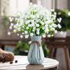 imageAmyHomie 20 Bundles Artificial Flowers for Outdoor Outside Spring Summer Decoration UV Resistant Faux Flowers No Fade Fake Plastic Plants Garden Porch Window Box DecoratingPure White