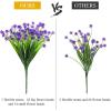 imageAmyHomie 20 Bundles Artificial Flowers for Outdoor Outside Spring Summer Decoration UV Resistant Faux Flowers No Fade Fake Plastic Plants Garden Porch Window Box DecoratingDark Purple