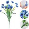 imageAmyHomie 20 Bundles Artificial Flowers for Outdoor Outside Spring Summer Decoration UV Resistant Faux Flowers No Fade Fake Plastic Plants Garden Porch Window Box DecoratingBlue