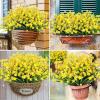 imageAmyHomie 20 Bundles Artificial Flowers for Outdoor Outside Spring Summer Decoration UV Resistant Faux Flowers No Fade Fake Plastic Plants Garden Porch Window Box DecoratingBright Yellow