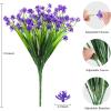 imageAmyHomie 20 Bundles Artificial Flowers for Outdoor Outside Spring Summer Decoration UV Resistant Faux Flowers No Fade Fake Plastic Plants Garden Porch Window Box DecoratingDark Purple