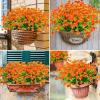 imageAmyHomie 20 Bundles Artificial Flowers for Outdoor Outside Spring Summer Decoration UV Resistant Faux Flowers No Fade Fake Plastic Plants Garden Porch Window Box DecoratingOrange