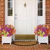 imageAmyHomie 20 Bundles Artificial Flowers for Outdoor Outside Spring Summer Decoration UV Resistant Faux Flowers No Fade Fake Plastic Plants Garden Porch Window Box DecoratingRed Purple Yellow Orange