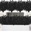 imageAmyHomie 20 Bundles Artificial Flowers for Outdoor Outside Spring Summer Decoration UV Resistant Faux Flowers No Fade Fake Plastic Plants Garden Porch Window Box DecoratingBlackeucalyptus