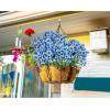 imageAmyHomie 20 Bundles Artificial Flowers for Outdoor Outside Spring Summer Decoration UV Resistant Faux Flowers No Fade Fake Plastic Plants Garden Porch Window Box DecoratingBlue