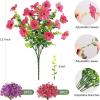 imageAmyHomie 20 Bundles Artificial Flowers for Outdoor Outside Spring Summer Decoration UV Resistant Faux Flowers No Fade Fake Plastic Plants Garden Porch Window Box DecoratingFuchsia Purple