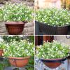 imageAmyHomie 20 Bundles Artificial Flowers for Outdoor Outside Spring Summer Decoration UV Resistant Faux Flowers No Fade Fake Plastic Plants Garden Porch Window Box DecoratingWhiteeucalyptus