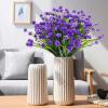 imageAmyHomie 20 Bundles Artificial Flowers for Outdoor Outside Spring Summer Decoration UV Resistant Faux Flowers No Fade Fake Plastic Plants Garden Porch Window Box DecoratingDark Purple