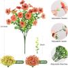 imageAmyHomie 20 Bundles Artificial Flowers for Outdoor Outside Spring Summer Decoration UV Resistant Faux Flowers No Fade Fake Plastic Plants Garden Porch Window Box DecoratingYellow Orange