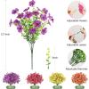 imageAmyHomie 20 Bundles Artificial Flowers for Outdoor Outside Spring Summer Decoration UV Resistant Faux Flowers No Fade Fake Plastic Plants Garden Porch Window Box DecoratingRed Purple Yellow Orange