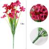 imageAmyHomie 20 Bundles Artificial Flowers for Outdoor Outside Spring Summer Decoration UV Resistant Faux Flowers No Fade Fake Plastic Plants Garden Porch Window Box DecoratingFuchsia