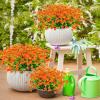 imageAmyHomie 20 Bundles Artificial Flowers for Outdoor Outside Spring Summer Decoration UV Resistant Faux Flowers No Fade Fake Plastic Plants Garden Porch Window Box DecoratingOrange