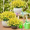 imageAmyHomie 20 Bundles Artificial Flowers for Outdoor Outside Spring Summer Decoration UV Resistant Faux Flowers No Fade Fake Plastic Plants Garden Porch Window Box DecoratingBright Yellow