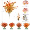 imageAmyHomie 20 Bundles Artificial Flowers for Outdoor Outside Spring Summer Decoration UV Resistant Faux Flowers No Fade Fake Plastic Plants Garden Porch Window Box DecoratingMix Orange