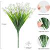 imageAmyHomie 20 Bundles Artificial Flowers for Outdoor Outside Spring Summer Decoration UV Resistant Faux Flowers No Fade Fake Plastic Plants Garden Porch Window Box DecoratingPure White
