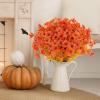 imageAmyHomie 20 Bundles Artificial Flowers for Outdoor Outside Spring Summer Decoration UV Resistant Faux Flowers No Fade Fake Plastic Plants Garden Porch Window Box DecoratingFall Orangeeucalyptus