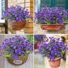 imageAmyHomie 20 Bundles Artificial Flowers for Outdoor Outside Spring Summer Decoration UV Resistant Faux Flowers No Fade Fake Plastic Plants Garden Porch Window Box DecoratingDark Purple