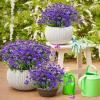 imageAmyHomie 20 Bundles Artificial Flowers for Outdoor Outside Spring Summer Decoration UV Resistant Faux Flowers No Fade Fake Plastic Plants Garden Porch Window Box DecoratingDark Purple