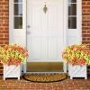 imageAmyHomie 20 Bundles Artificial Flowers for Outdoor Outside Spring Summer Decoration UV Resistant Faux Flowers No Fade Fake Plastic Plants Garden Porch Window Box DecoratingYellow Orange