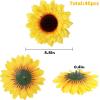 imageAmyHomie 40pcs 35quot Artificial Silk Yellow Sunflower Heads Fabric Floral for Baby Shower Home Decoration Wedding Decor Bride Holding FlowersDIY Garden Craft Art Decor