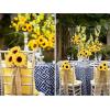 imageAmyHomie 40pcs 35quot Artificial Silk Yellow Sunflower Heads Fabric Floral for Baby Shower Home Decoration Wedding Decor Bride Holding FlowersDIY Garden Craft Art Decor