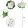 imageAmyHomie Artificial Flower Ivory Rose 25pcs Real Looking Fake Roses wStem for DIY Wedding Bouquets Centerpieces Arrangements Party Baby Shower Home DecorationsIvory