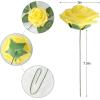 imageAmyHomie Artificial Flower Ivory Rose 25pcs Real Looking Fake Roses wStem for DIY Wedding Bouquets Centerpieces Arrangements Party Baby Shower Home DecorationsYellow