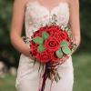 imageAmyHomie Artificial Flower Ivory Rose 25pcs Real Looking Fake Roses wStem for DIY Wedding Bouquets Centerpieces Arrangements Party Baby Shower Home DecorationsRed