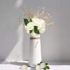imageAmyHomie Artificial Flower Ivory Rose 25pcs Real Looking Fake Roses wStem for DIY Wedding Bouquets Centerpieces Arrangements Party Baby Shower Home DecorationsIvory