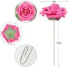 imageAmyHomie Artificial Flower Ivory Rose 25pcs Real Looking Fake Roses wStem for DIY Wedding Bouquets Centerpieces Arrangements Party Baby Shower Home DecorationsHot Pink