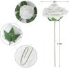 imageAmyHomie Artificial Flower Ivory Rose 25pcs Real Looking Fake Roses wStem for DIY Wedding Bouquets Centerpieces Arrangements Party Baby Shower Home DecorationsWhite