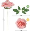 imageAmyHomie Artificial Flower Ivory Rose 25pcs Real Looking Fake Roses wStem for DIY Wedding Bouquets Centerpieces Arrangements Party Baby Shower Home DecorationsPink
