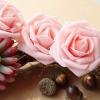 imageAmyHomie Artificial Flower Ivory Rose 25pcs Real Looking Fake Roses wStem for DIY Wedding Bouquets Centerpieces Arrangements Party Baby Shower Home DecorationsPink