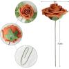 imageAmyHomie Artificial Flower Ivory Rose 25pcs Real Looking Fake Roses wStem for DIY Wedding Bouquets Centerpieces Arrangements Party Baby Shower Home DecorationsShades of Burgundy