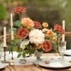 imageAmyHomie Artificial Flower Ivory Rose 25pcs Real Looking Fake Roses wStem for DIY Wedding Bouquets Centerpieces Arrangements Party Baby Shower Home DecorationsBurnt Orange