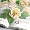 imageAmyHomie Artificial Flower Ivory Rose 25pcs Real Looking Fake Roses wStem for DIY Wedding Bouquets Centerpieces Arrangements Party Baby Shower Home DecorationsBeige