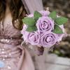 imageAmyHomie Artificial Flower Ivory Rose 25pcs Real Looking Fake Roses wStem for DIY Wedding Bouquets Centerpieces Arrangements Party Baby Shower Home DecorationsLavender