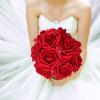 imageAmyHomie Artificial Flower Ivory Rose 25pcs Real Looking Fake Roses wStem for DIY Wedding Bouquets Centerpieces Arrangements Party Baby Shower Home DecorationsDark Red