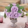 imageAmyHomie Artificial Flower Ivory Rose 25pcs Real Looking Fake Roses wStem for DIY Wedding Bouquets Centerpieces Arrangements Party Baby Shower Home DecorationsLavender