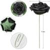 imageAmyHomie Artificial Flower Ivory Rose 25pcs Real Looking Fake Roses wStem for DIY Wedding Bouquets Centerpieces Arrangements Party Baby Shower Home DecorationsBlack