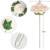 imageAmyHomie Artificial Flower Ivory Rose 25pcs Real Looking Fake Roses wStem for DIY Wedding Bouquets Centerpieces Arrangements Party Baby Shower Home DecorationsChampagne