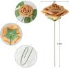 imageAmyHomie Artificial Flower Ivory Rose 25pcs Real Looking Fake Roses wStem for DIY Wedding Bouquets Centerpieces Arrangements Party Baby Shower Home DecorationsGold